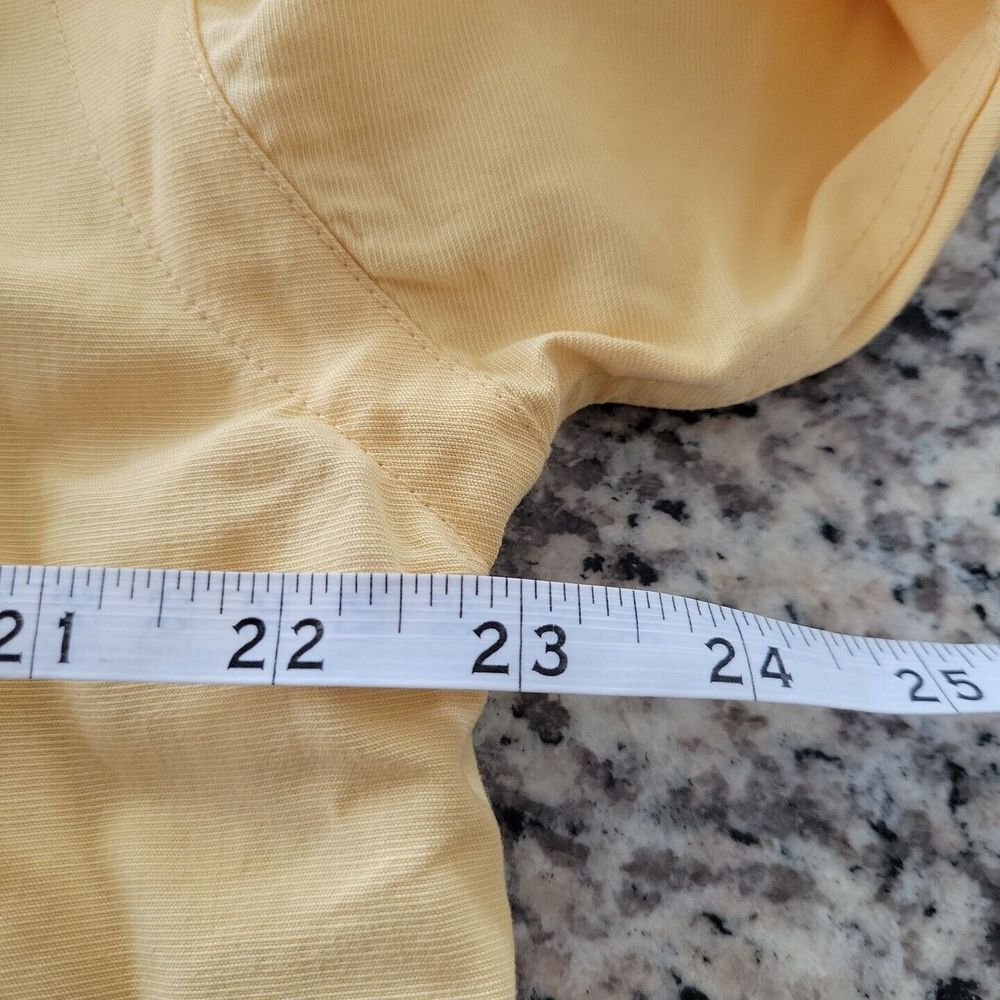 Oleg Cassini Shirt‎ Mens  Yellow Long Sleeve Button Down Casual Lightweight - Picture 6 of 8